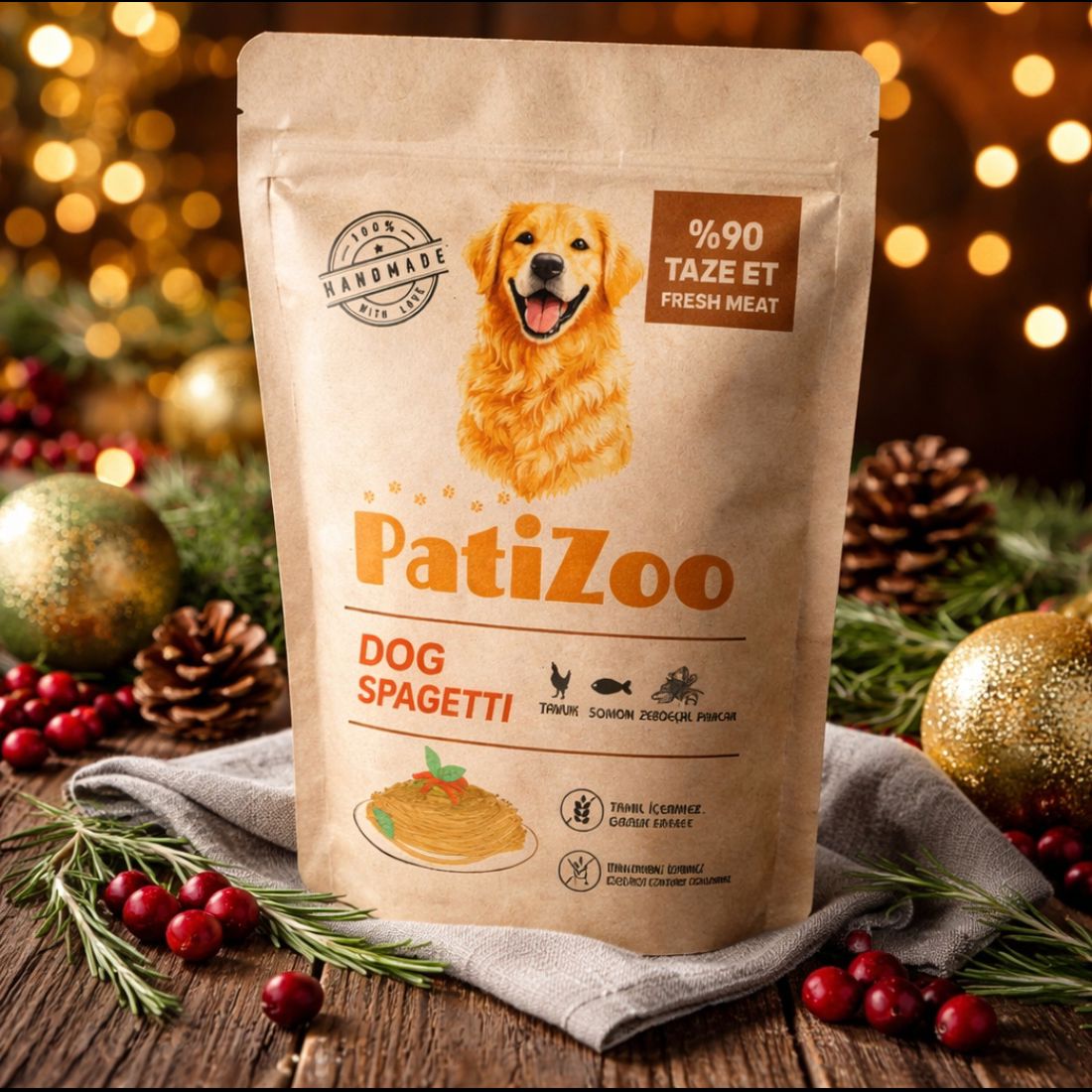 Patizoo Dog Spagetti – %90 Taze Et İçeren Tahılsız Köpek Ödülü