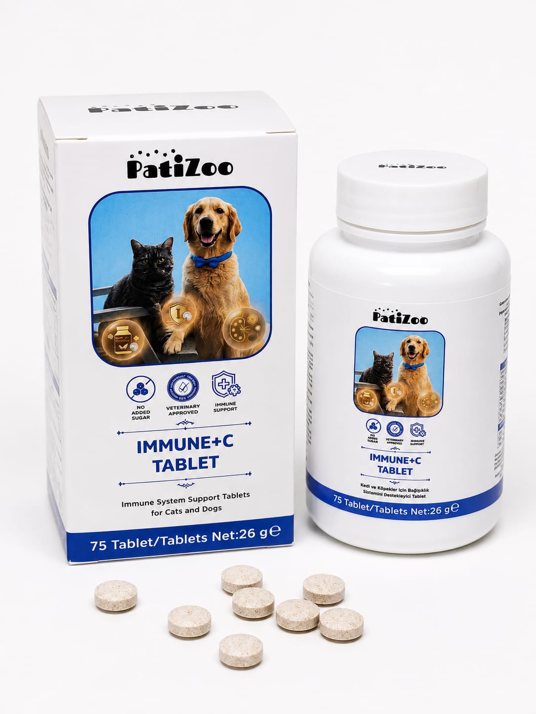 Ekstra Immune +C Kedi Ve Köpek Için Bağışıklık Sistemini Destekleyen Tablet - Görsel 5