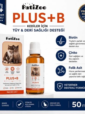 Patizoo Plus B Kedi Tüy Sağlığı Damlası 50 ml - Tüy Dökülmesini Azaltmaya Yardımcı Bakım Desteği